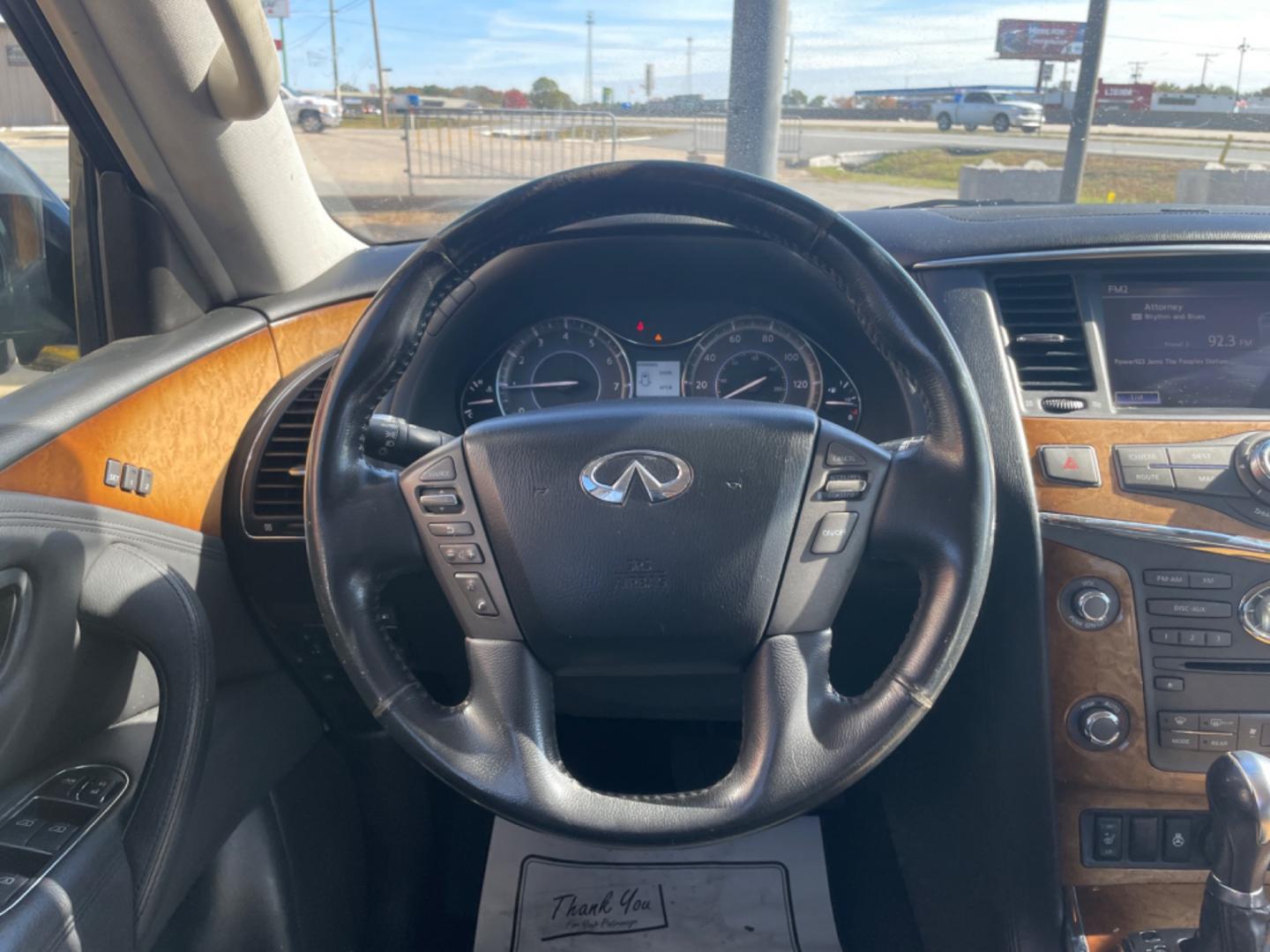 2012 Black INFINITI QX (JN8AZ2NE5C9) with an V8, 5.6 Liter engine, Automatic, 7-Spd transmission, located at 8008 Warden Rd, Sherwood, AR, 72120, (501) 801-6100, 34.830078, -92.186684 - Photo#15